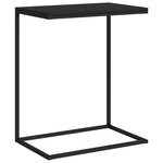 Fekete szerelt fa kisasztal 55 x 35 x 66 cm 2