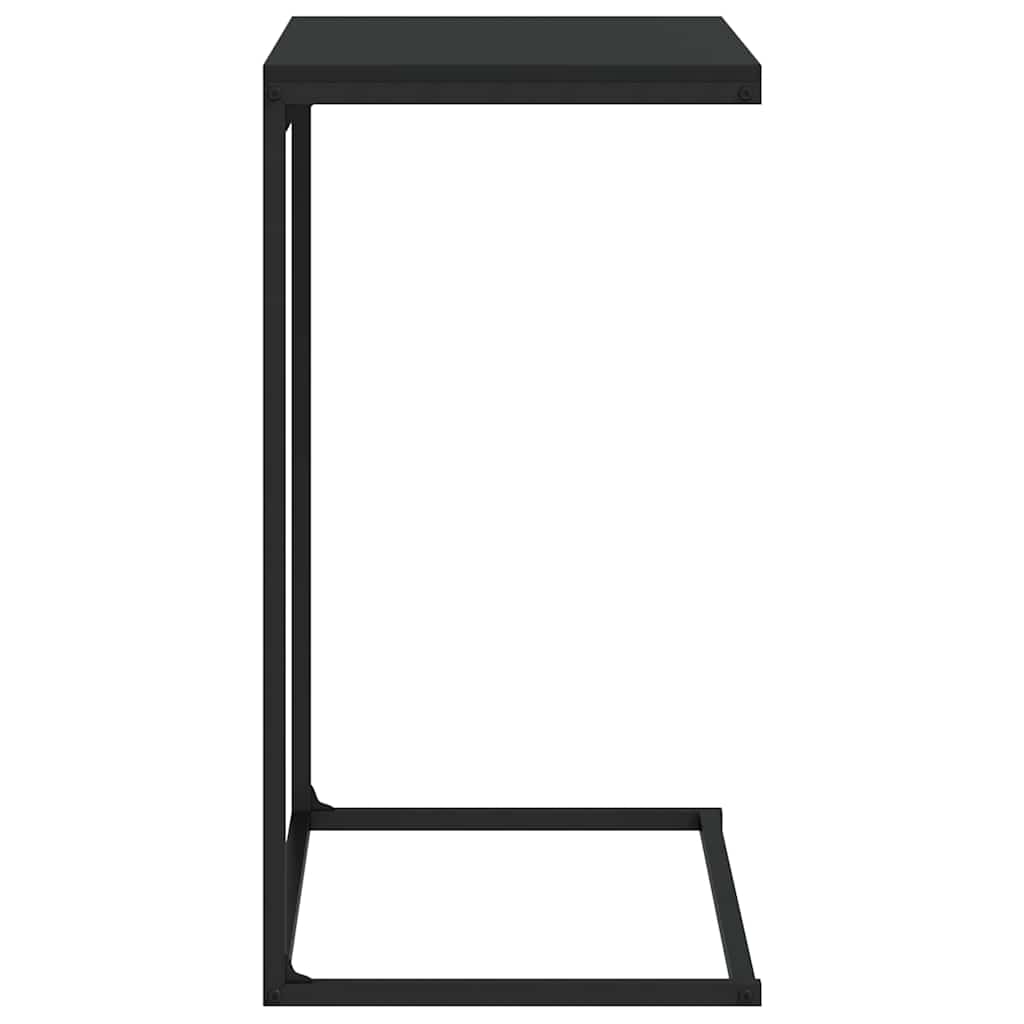 Fekete szerelt fa kisasztal 55 x 35 x 66 cm 5