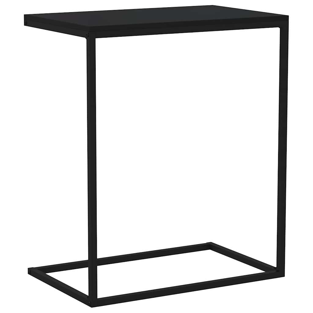 Fekete szerelt fa kisasztal 55 x 35 x 66 cm 6