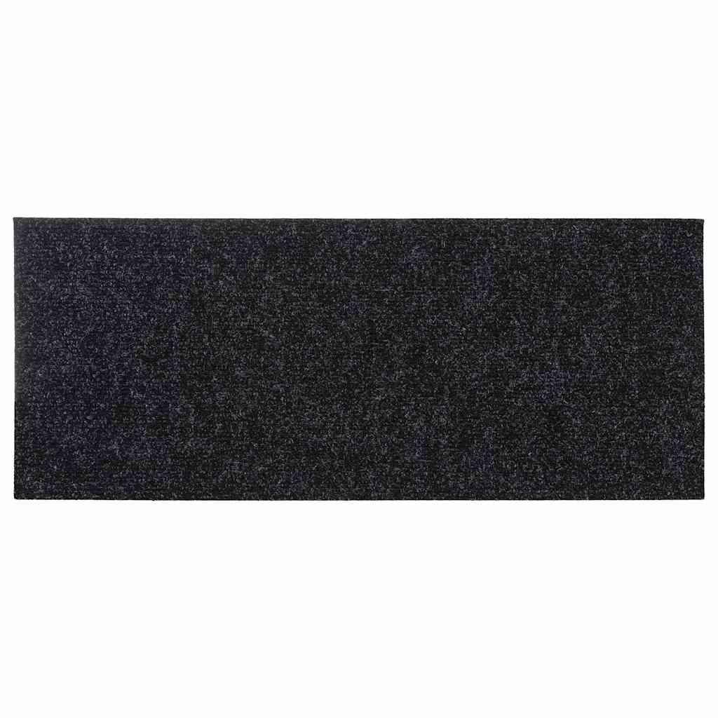Öntapadós lépcsőszőnyegek 15 db 60 x 25 cm fekete téglalap alakú 5