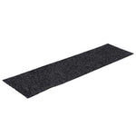 Öntapadós lépcsőszőnyegek 15 db 76 x 20 cm sötétszürke téglalap alakú 3