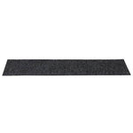 Öntapadós lépcsőszőnyegek 15 db 76 x 20 cm sötétszürke téglalap alakú 4