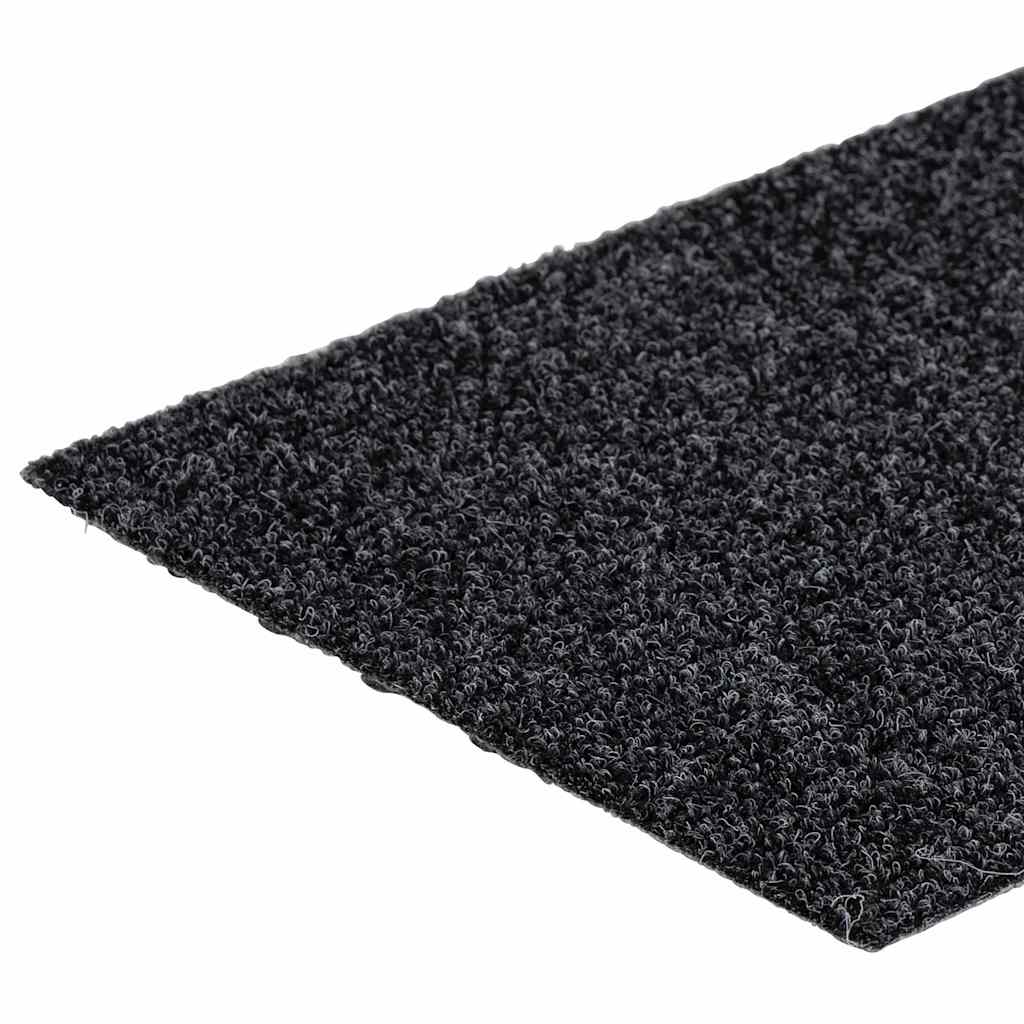 Öntapadós lépcsőszőnyegek 15 db 76 x 20 cm sötétszürke téglalap alakú 6