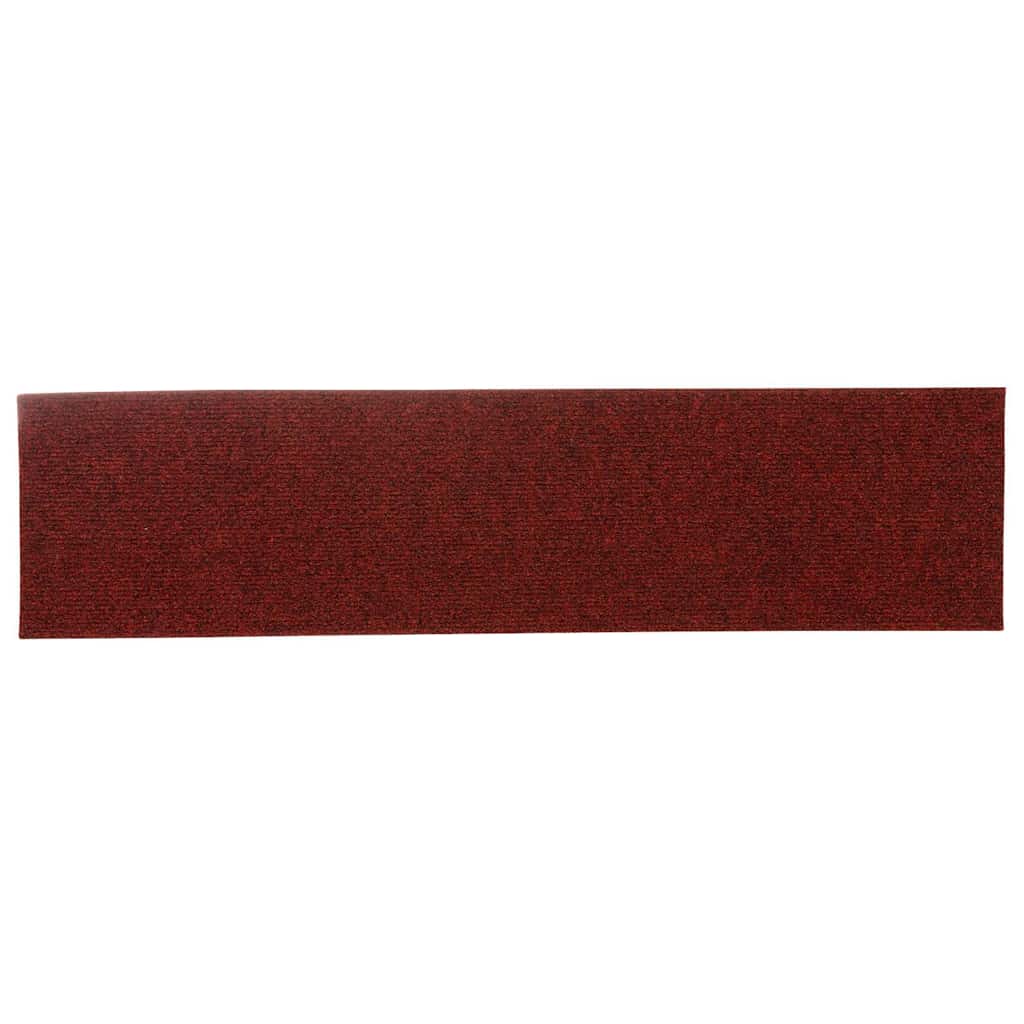 15 db öntapadós lépcsőszőnyeg 76 x 20 cm bordói téglalap alakú 5