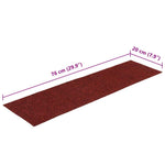 15 db öntapadós lépcsőszőnyeg 76 x 20 cm bordói téglalap alakú 8