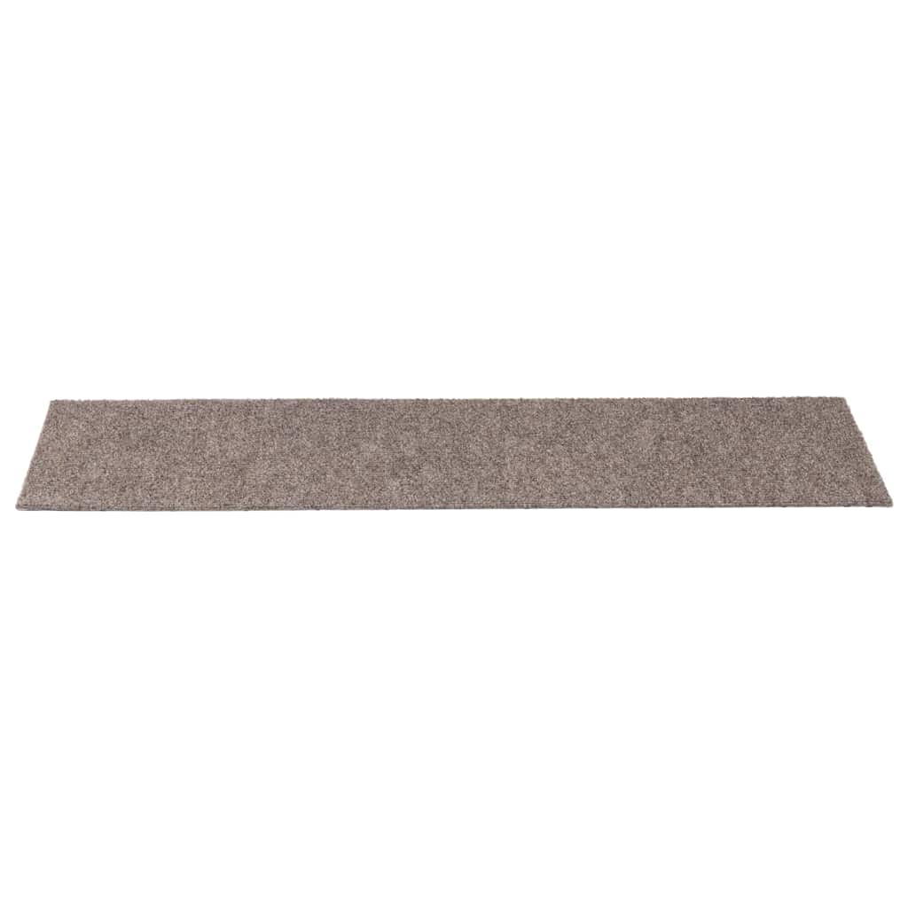 Öntapadós lépcsőszőnyegek 15 db 76 x 20 cm bézs téglalap alakú 4