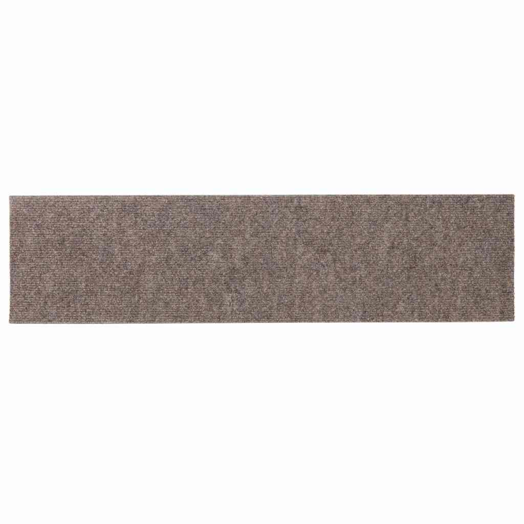 Öntapadós lépcsőszőnyegek 15 db 76 x 20 cm bézs téglalap alakú 5
