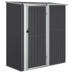 Antracitszürke horganyzott acél kerti fészer 180,5x97x209,5 cm 2