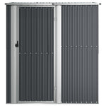 Antracitszürke horganyzott acél kerti fészer 180,5x97x209,5 cm 3