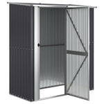 Antracitszürke horganyzott acél kerti fészer 180,5x97x209,5 cm 4