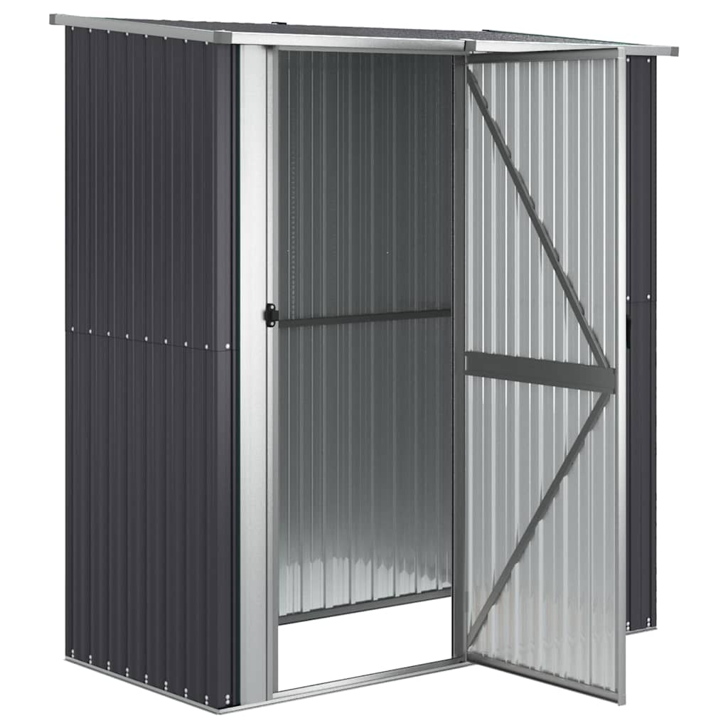 Antracitszürke horganyzott acél kerti fészer 180,5x97x209,5 cm 4