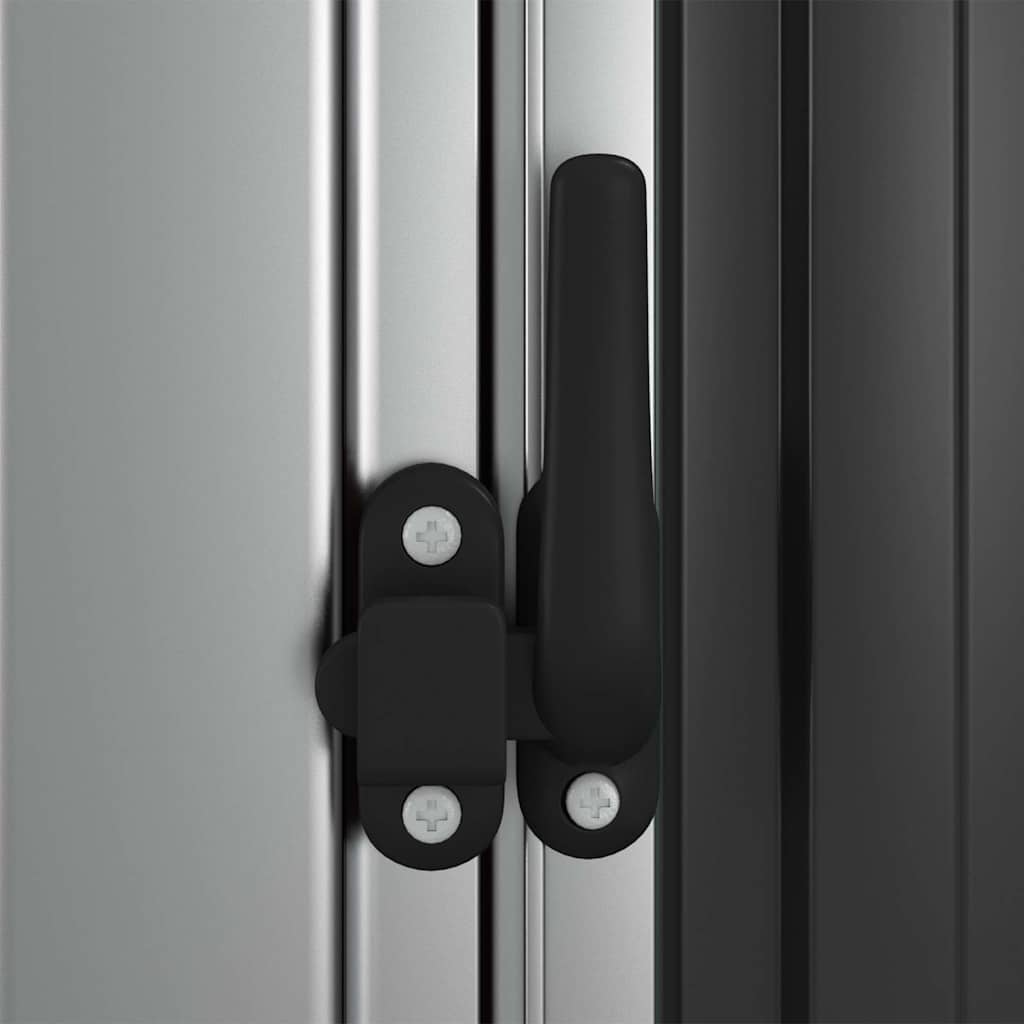 Antracitszürke horganyzott acél kerti fészer 180,5x97x209,5 cm 6