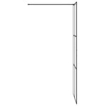 Fekete zuhanyfal átlátszó ESG üveggel 80 x 195 cm 5