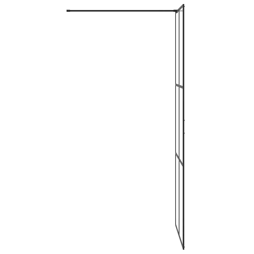 Fekete zuhanyfal átlátszó ESG üveggel 80 x 195 cm 5