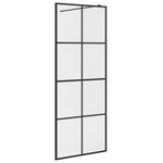 Fekete zuhanyfal átlátszó ESG üveggel 80 x 195 cm 2