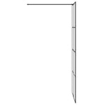 Fekete zuhanyfal átlátszó ESG üveggel 80 x 195 cm 5