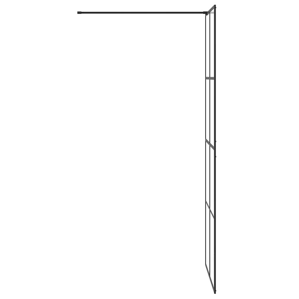 Fekete zuhanyfal átlátszó ESG üveggel 80 x 195 cm 5