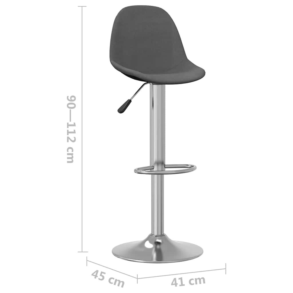 2 db sötétszürke szövet bárszék 9