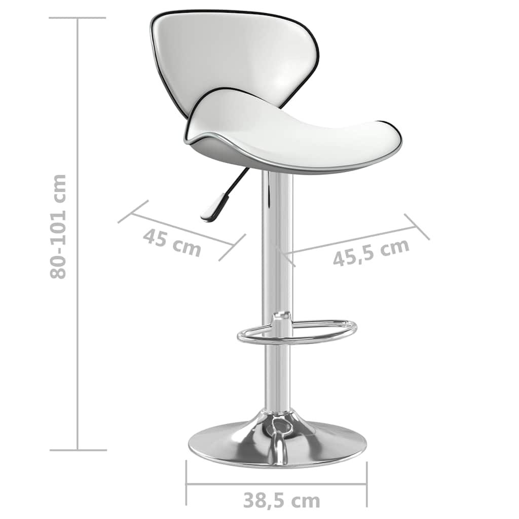 Fehér műbőr bárszék 9