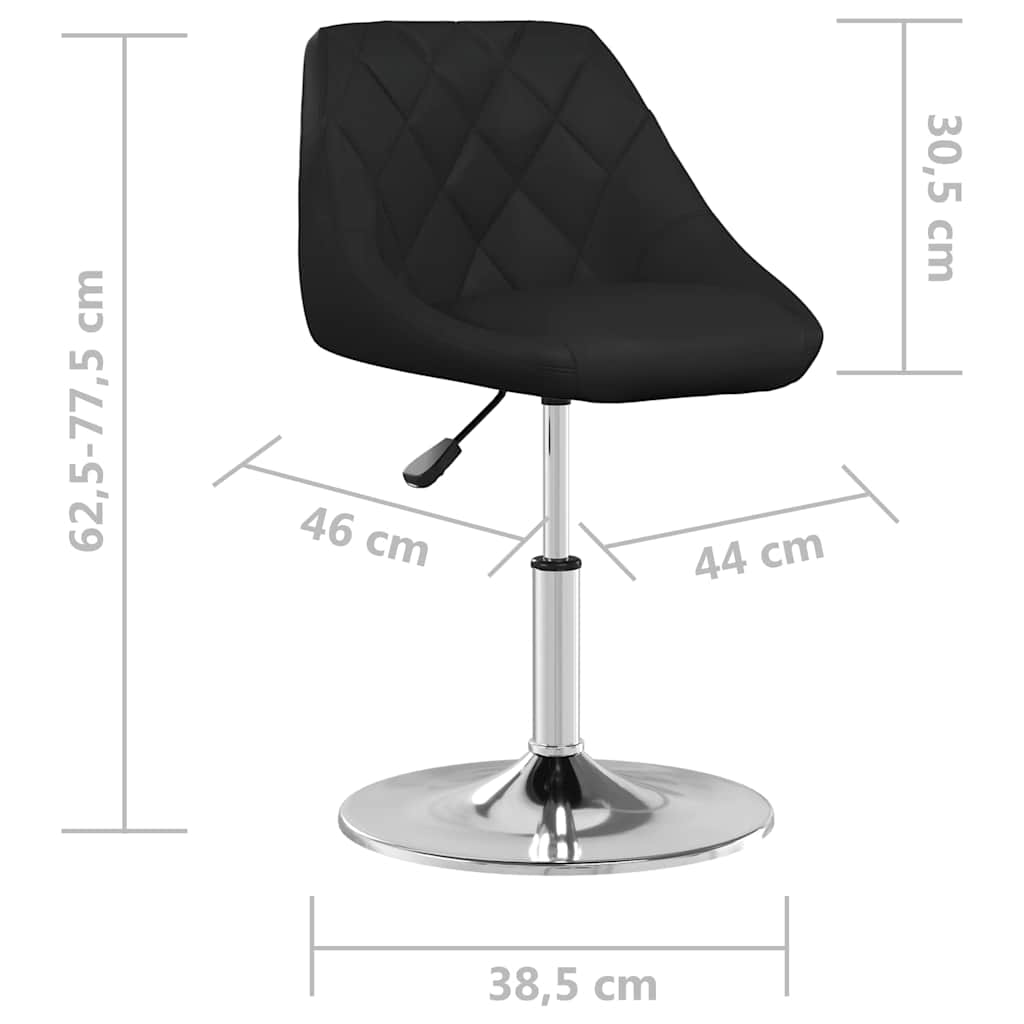 2 db fekete műbőr étkezőszék 9