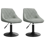 2 db világosszürke bársony forgó étkezőszék 2