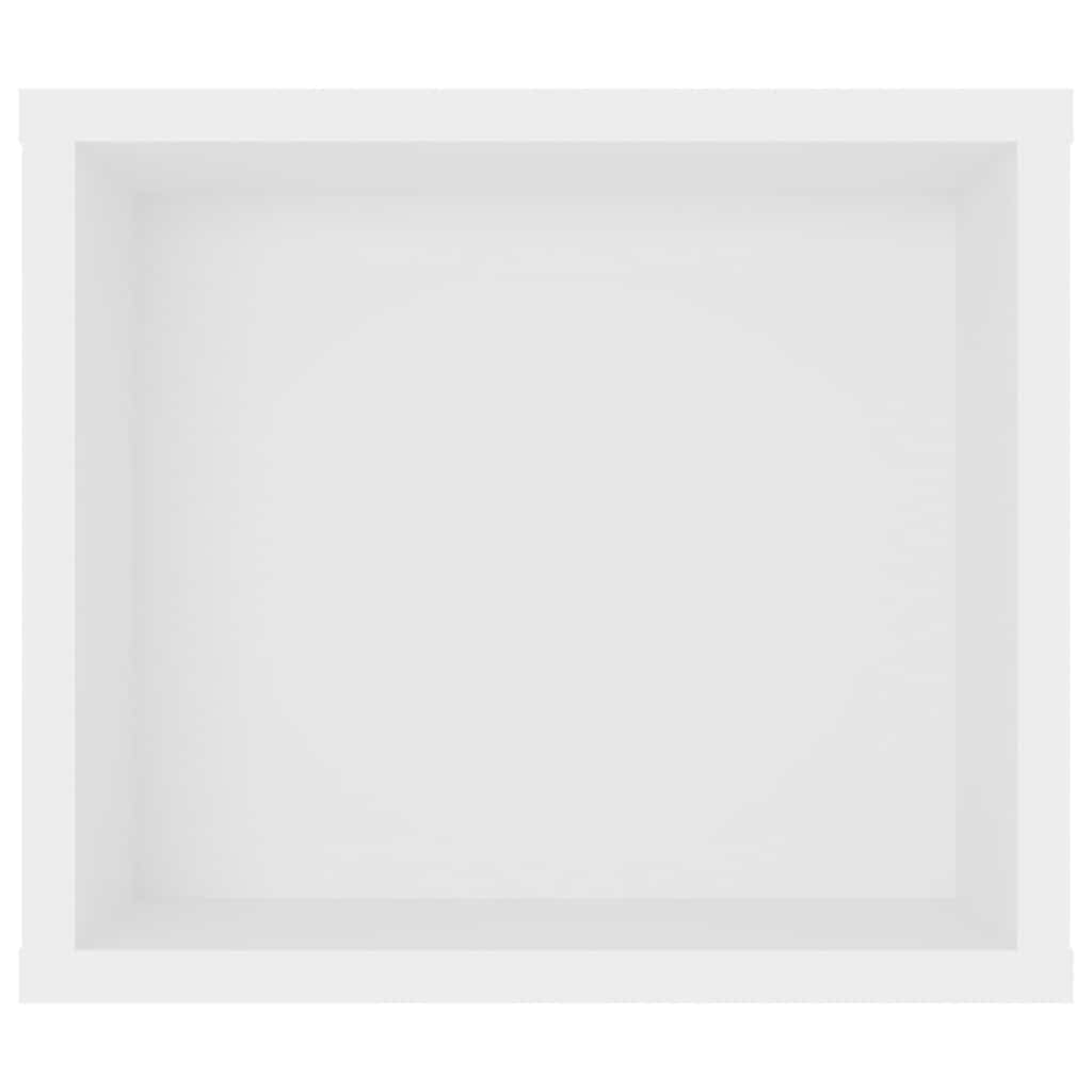 Fehér szerelt fa függő TV-szekrény 100 x 30 x 26,5 cm 5