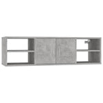 Betonszürke szerelt fa fali polc 102 x 30 x 29 cm 2