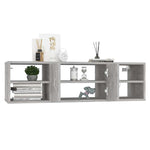 Betonszürke szerelt fa fali polc 102 x 30 x 29 cm 4
