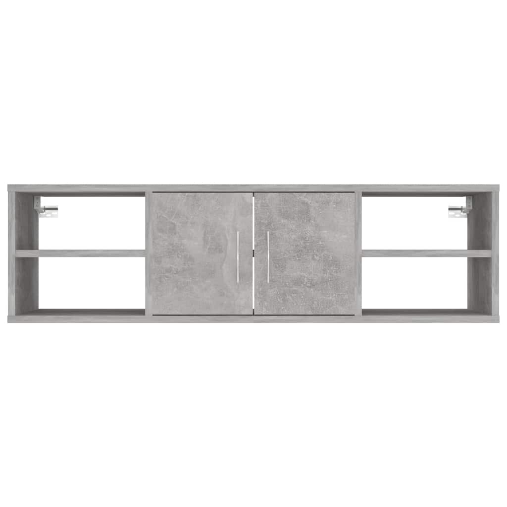 Betonszürke szerelt fa fali polc 102 x 30 x 29 cm 5
