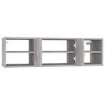 Betonszürke szerelt fa fali polc 102 x 30 x 29 cm 6