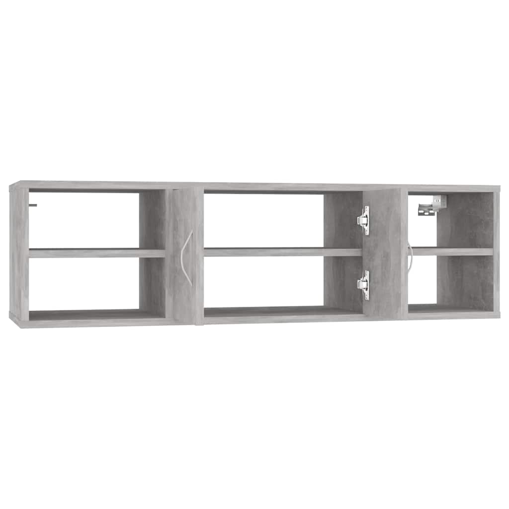 Betonszürke szerelt fa fali polc 102 x 30 x 29 cm 6