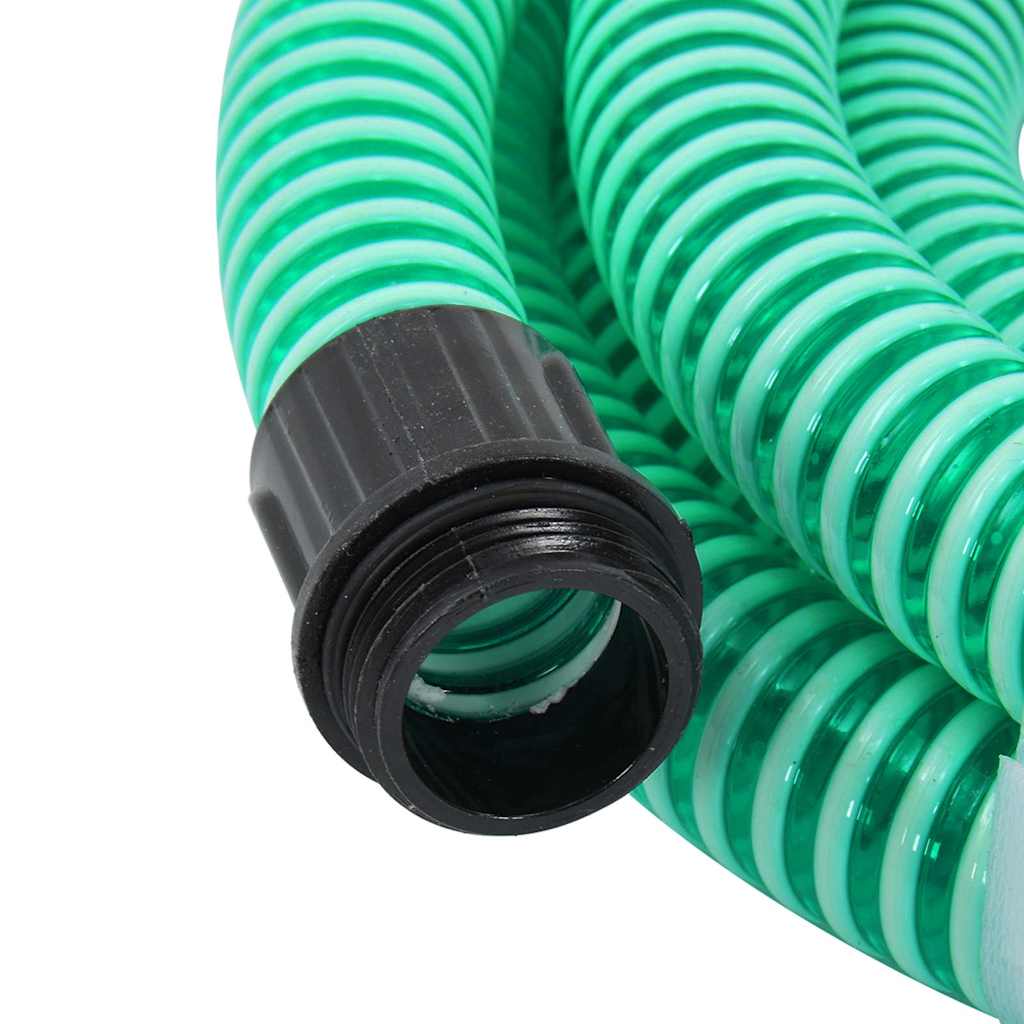 Zöld PVC szívótömlő sárgaréz csatlakozókkal 1,1" 15 m 3