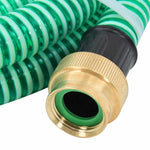 Zöld PVC szívótömlő sárgaréz csatlakozókkal 1,1" 25 m 2