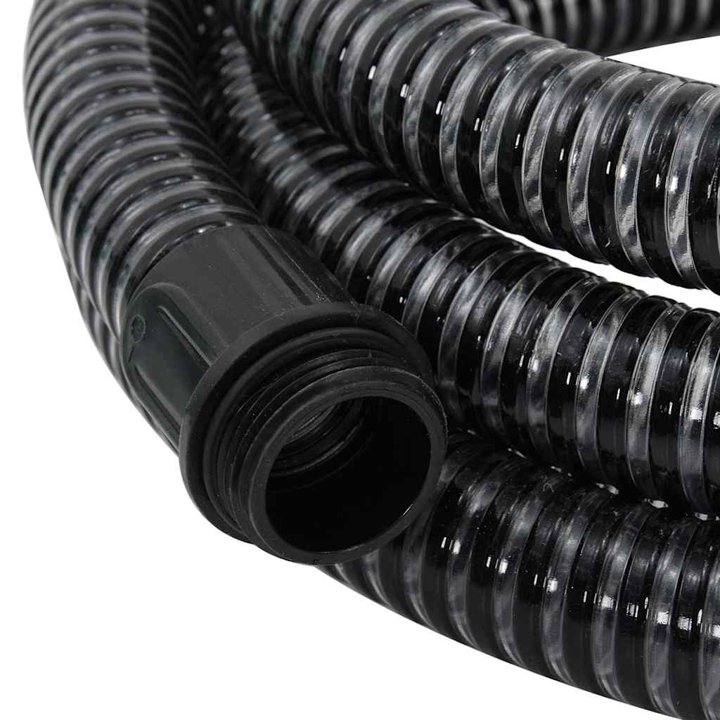 Fekete PVC szívótömlő sárgaréz csatlakozókkal 1,1" 4 m 4