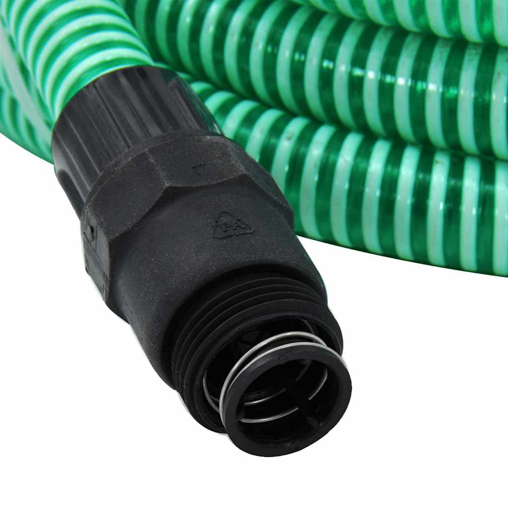 Zöld PVC szívótömlő PVC csatlakozókkal 1" 7 m 5