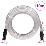 Átlátszó PVC szívótömlő PVC csatlakozókkal 1" 10 m 9
