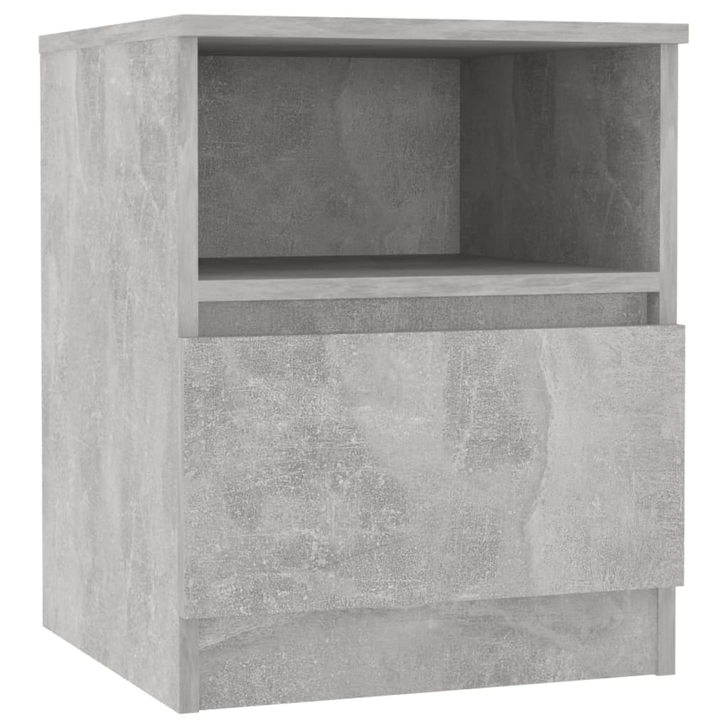 2 db betonszürke szerelt fa éjjeliszekrény 40 x 40 x 50 cm 3