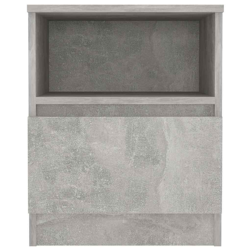 2 db betonszürke szerelt fa éjjeliszekrény 40 x 40 x 50 cm 4