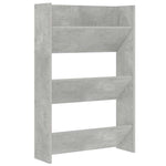 2 db betonszürke fali cipősszekrény 60 x 18 x 90 cm 5
