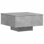 Betonszürke szerelt fa dohányzóasztal 60 x 60 x 31,5 cm 7