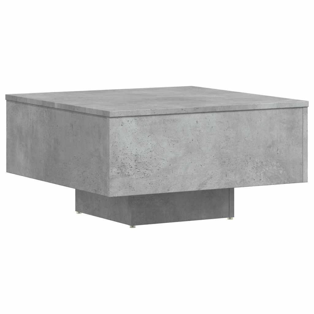 Betonszürke szerelt fa dohányzóasztal 60 x 60 x 31,5 cm 7
