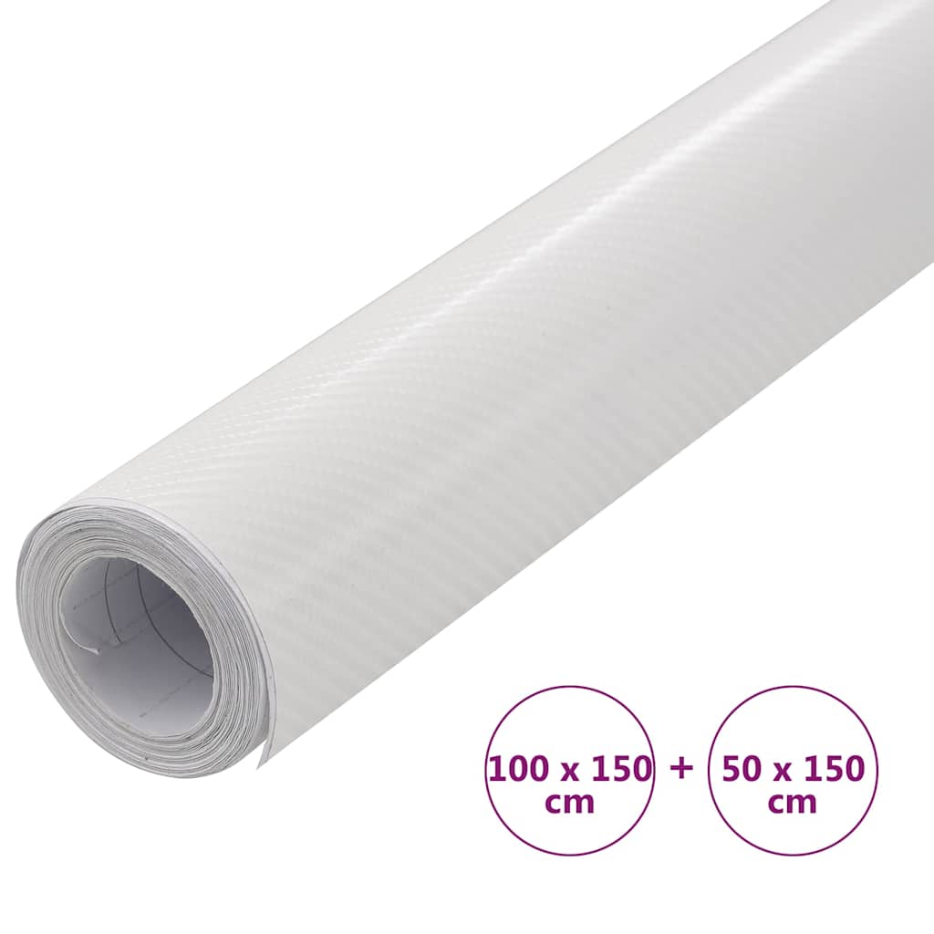2 darab 4D-s fehér autófólia 100 x 150 cm + 50 x 150 cm 7