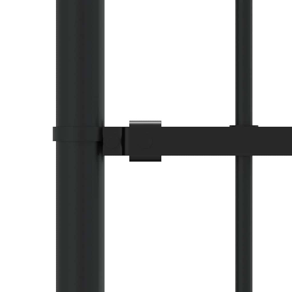 Fekete acél kerti kerítés Woerden lándzsás tetejű 240 x 150 cm 5