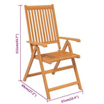 7 részes tömör akácfa kerti étkezőgarnitúra 160-240 cm 10