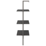 3 szintes fekete létrapolc 64 x 35 x 120,5 cm 4