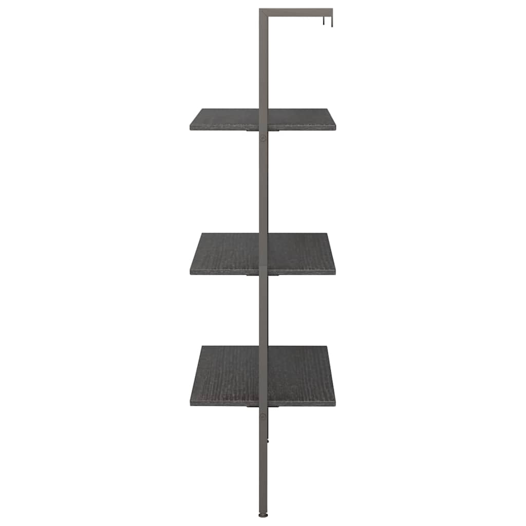 3 szintes fekete létrapolc 64 x 35 x 120,5 cm 4