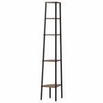 5 szintes sötétbarna és fekete sarokpolc 45,5 x 31,5 x 180 cm 5