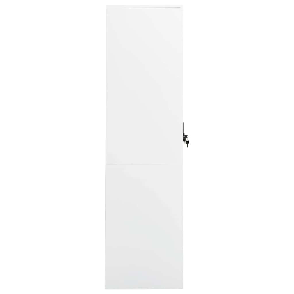 Fehér acél ruhásszekrény 80 x 50 x 180 cm 3