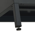 Fekete acél és üveg TV-szekrény 105 x 35 x 52 cm 9