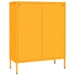 Mustársárga acél fiókos szekrény 80 x 35 x 101,5 cm 5